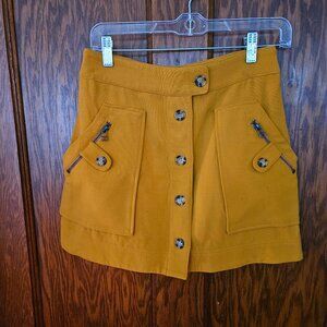 Veronica Beard Monroe Mini Skirt Yellow , Size 4, NWT